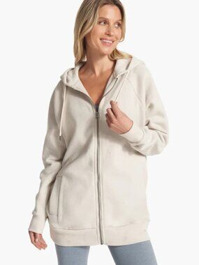Vuori Restore Oversized Full Zip Hoodie Salt Small